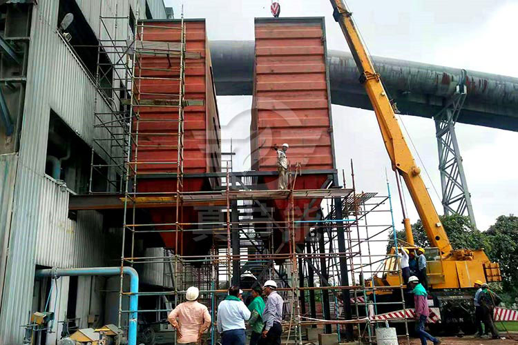 薯渣烘干機(jī)安裝現(xiàn)場(chǎng)