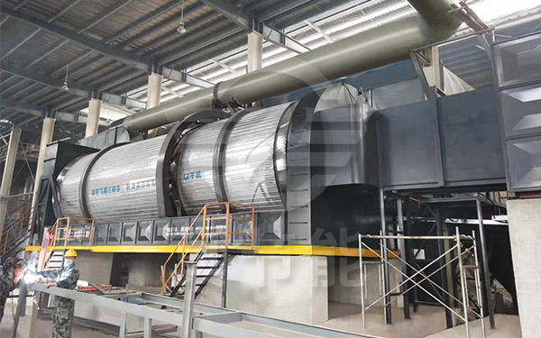 新型啤酒糟烘干機運行現(xiàn)場